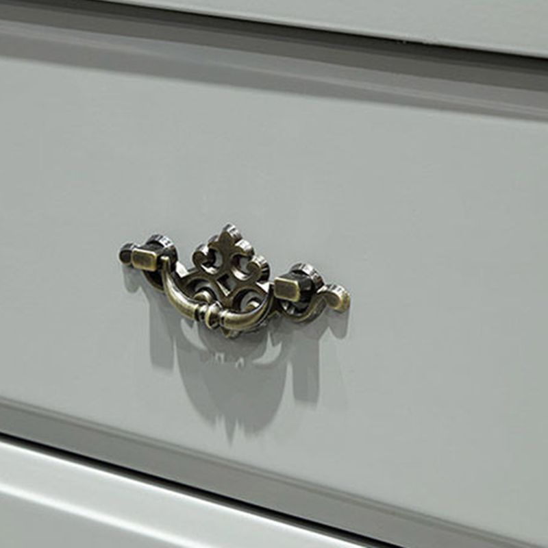 Cassettiera verticale tradizionale in legno di gomma per camera da letto con cassetti