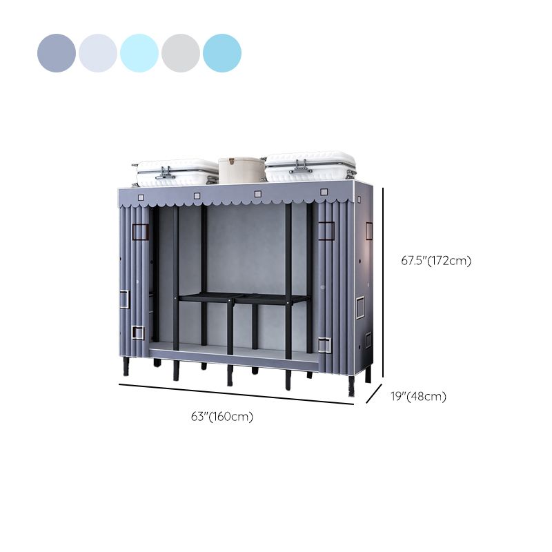 Zeitgenössische Garderobe Armoire mit Regalen Stahlgarderobe Schrank