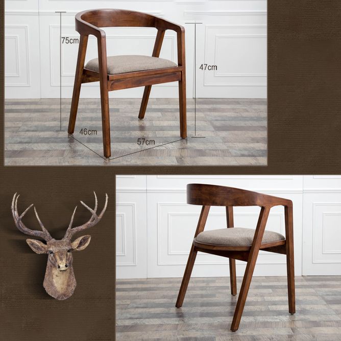 Modern Solid Wood Kitchen and Dining Room Chair Open Back Dining Side Chair Clearhalo 'Dining Chairs' 'Dining Tables & Seating' 'dining_chair' 'furn' 'furn_dining_chair' 'Furniture' 'furniture_dining_chair' 'Kitchen & Dining Furniture' 1200x1200_799eb949-7380-4f5f-8658-43e246afa15f