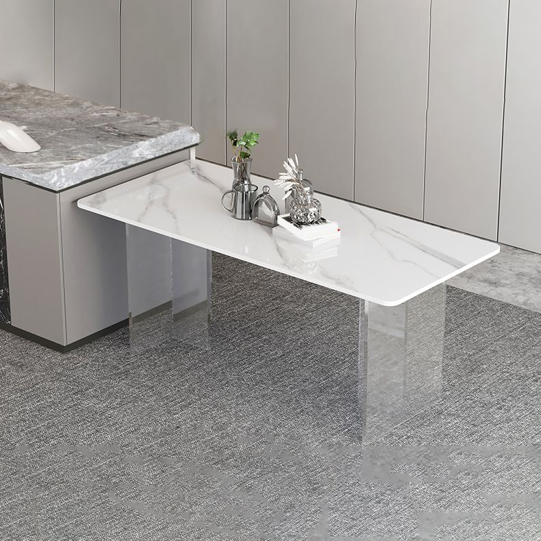 Modern Style Sintered Stone Dining Table Set 1/2/5 Pieces Dining Set Clearhalo 'Dining Room Sets' 'Dining Tables & Seating' 'dining_room_set' 'furn' 'furn_dining_room_set' 'Furniture' 'Kitchen & Dining Furniture' 1200x1200_799efef8-ca30-4b50-8e51-3b8b23d05f76