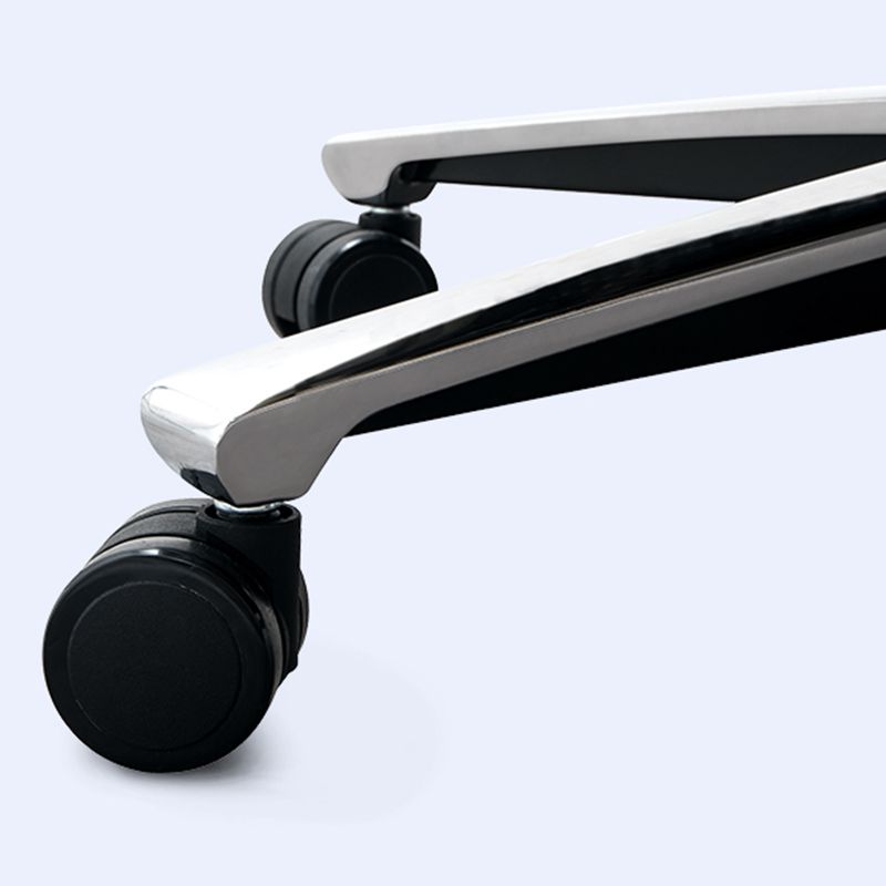 Silla de oficina de tobogán moderna con brazos acolchados de cuero altura de altura de asiento ajustable