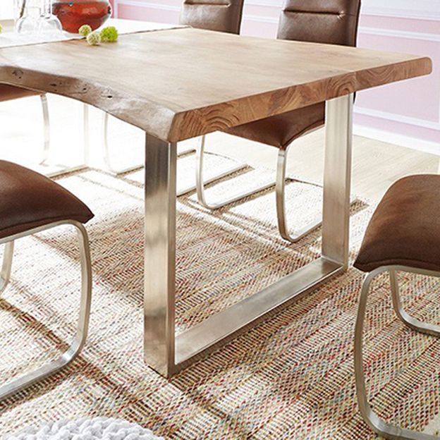 Rectangle Double Pedestal Glam Table Wood Color Fixed Table of Pinewood Solid Wood Clearhalo 'Dining Tables & Seating' 'Dining Tables' 'dining_table' 'furn' 'furn_dining_table' 'Furniture' 'furniture_dining_table' 'Kitchen & Dining Furniture' 'kitchen' 'kitchen_dining_table' 1200x1200_79a01ac6-8bd9-4eee-97df-4d7a66cbe724