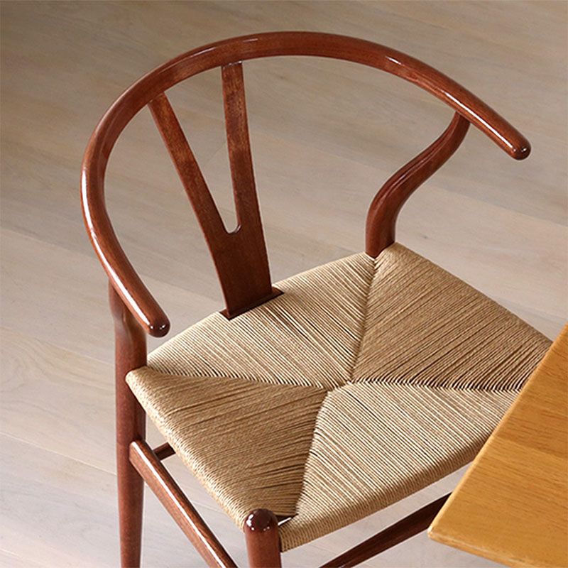 Contemporary Wood Dining Room Chair Wicker Single Dining Chair for Home Use Clearhalo ' kitchen&dining_furn' 'Dining Chairs' 'Dining Tables & Seating' 'dining_chair' 'furn' 'furn_dining_chair' 'Furniture' 'furniture_dining_chair' 'Kitchen & Dining Furniture' 'kitchen' 1200x1200_79a088d9-6f4b-4902-8e57-8cd765d8f556
