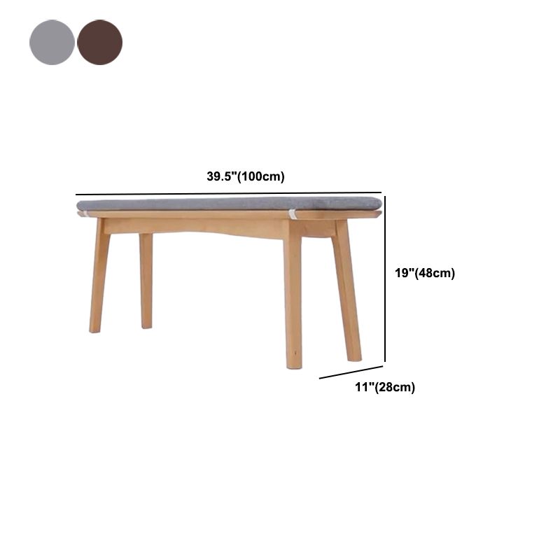 11 Inch Wide Bench Modern Solid Wood Seating Bench with Legs Clearhalo 'Benches' 'Chairs & Seating' 'furn' 'furn_benches' 'Furniture' 'Living Room Furniture' 1200x1200_79a161f6-0a7e-47d0-9064-09517b056fba