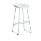 Taburetes de altura de mostrador de metal Glam con taburete de bar con reposapiés para interiores