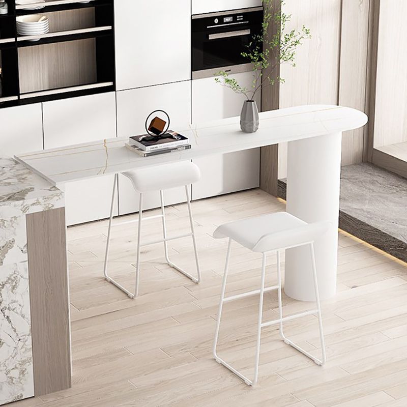 Stone Counter Table Iron Base 42-inch Height Contemporary Bar Table for Island Clearhalo 'Bar Furniture' 'Bar Tables' 'bar_tables' 'furn' 'furn_bar_tables' 'Furniture' 'furniture_bar_tables' 'Kitchen & Dining Furniture' 1200x1200_79a215ba-06fa-472b-907a-9b77efad8b71
