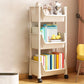 Contemporary Plastic Bookshelf White Standard Shelf Bookcase for Study Room