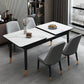 Dining Room Set Contemporary Rectangular Extendable Sintered Stone Dining Table with Wood Base Clearhalo 'Dining Room Sets' 'Dining Tables & Seating' 'dining_room_set' 'furn' 'furn_dining_room_set' 'Furniture' 'furniture_dining_room_set' 'Kitchen & Dining Furniture' 'kitchen&dining_furn' 'kitchen' 1200x1200_79a4914b-cef6-44fa-b1d5-3967d4c905f7