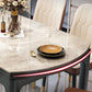 Round Extendable Dining Table Modern Stone Dining Table with Solid Wood Base Clearhalo 'Dining Tables & Seating' 'Dining Tables' 'dining_table' 'furn' 'furn_dining_table' 'Furniture' 'Kitchen & Dining Furniture' 1200x1200_79a538fe-cc77-4706-af1e-9808e2990690
