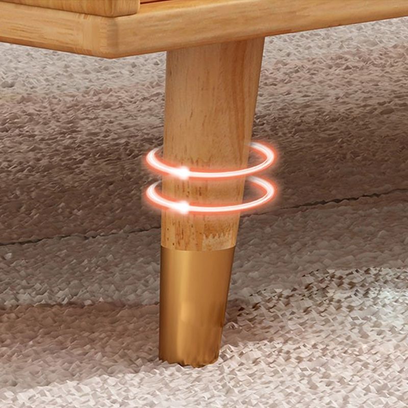 Modernist Cabinet Natural Finish Side Cabinet with Glass Paned