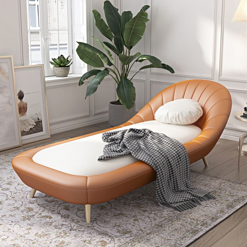 Modern Armless Chaise Lounge Faux Leather Chaise Lounge Sofa Clearhalo 'Chairs & Seating' 'Chaise Lounge' 'chaise_lounge' 'furn' 'furn_chaise_lounge' 'Furniture' 'Living Room Furniture' 1200x1200_79a9756b-1ae1-4a65-882f-49573a906b94