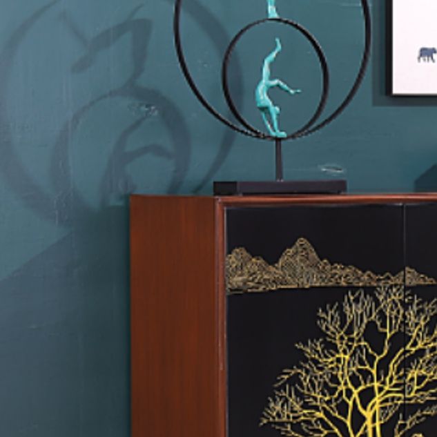 Mesa del lado del abedul del tablero lateral con puertas para el comedor