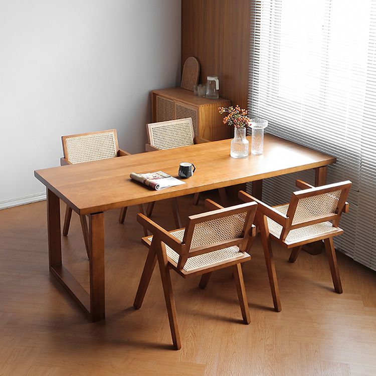 Modern Natural Dining Set 1/2/3/5 Pieces Rectangle Indoor Solid Wood Dinette Set Clearhalo 'Dining Room Sets' 'Dining Tables & Seating' 'dining_room_set' 'furn' 'furn_dining_room_set' 'Furniture' 'Kitchen & Dining Furniture' 1200x1200_79a9e776-9272-4ec3-ac1d-707907141e68
