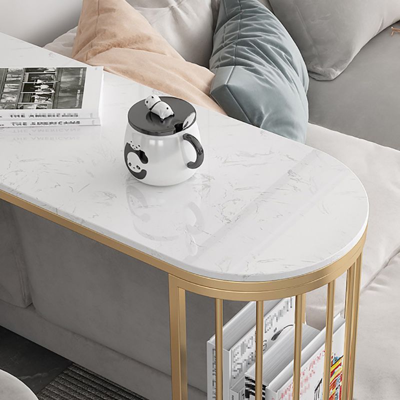 Nordic Bar Table 42-inch Height Artificial Marble Top and Iron Pedestal Pub Table Clearhalo 'Bar Furniture' 'Bar Tables' 'bar_tables' 'furn' 'furn_bar_tables' 'Furniture' 'furniture_bar_tables' 'Kitchen & Dining Furniture' 1200x1200_79abe62f-f2b8-4042-b551-5604c4e99579