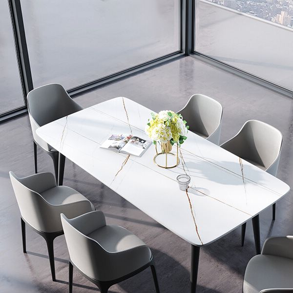 Rectangle Modern Dining Table Four-Color Fixed Table with Sintered Stone Clearhalo ' dining_table' 'Dining Tables & Seating' 'Dining Tables' 'furn' 'furn_dining_table' 'Furniture' 'furniture_dining_table' 'Kitchen & Dining Furniture' 'kitchen&dining_furn' 'kitchen' 'kitchen_dining_table' 1200x1200_79ad4f3b-968c-470a-ac43-b13df619f4ec