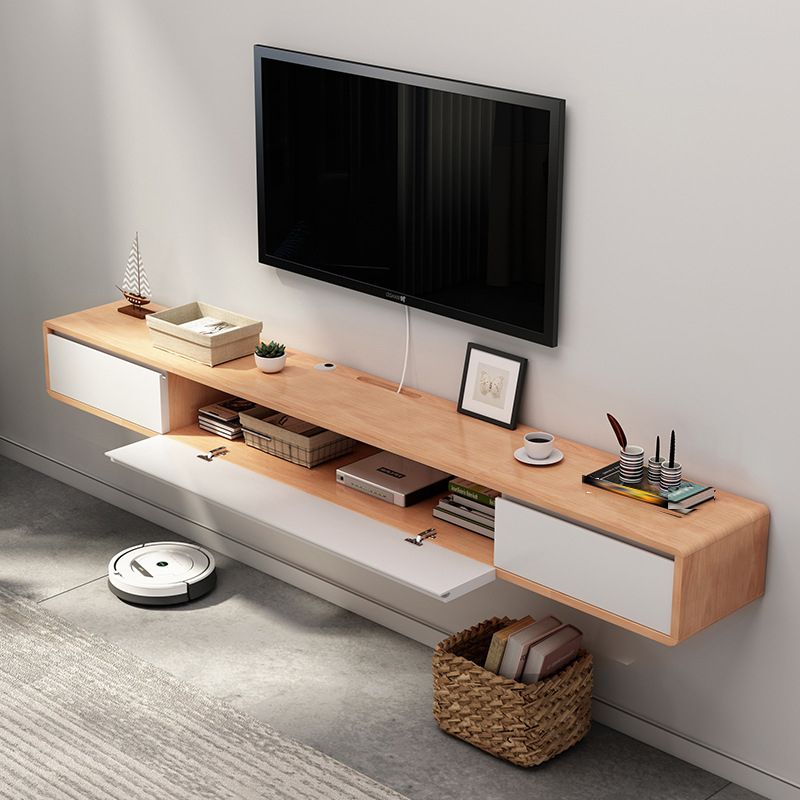 Wall-mounted TV Stand Console Modern TV Media Console with Drawers Clearhalo 'furn' 'furn_tv_stands_entertainment_centers' 'Furniture' 'Living Room Furniture' 'TV Stands & Entertainment Centers' 'TV Stands & Media Storage Furniture' 'tv_stands_entertainment_centers' 1200x1200_79ae0ef3-cfcd-4843-a01a-873b152d3641