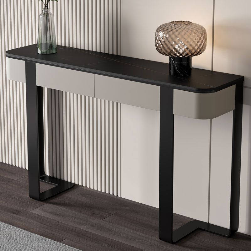 Tavolo accento console glam antico tavolo di divano mezzano in pietra