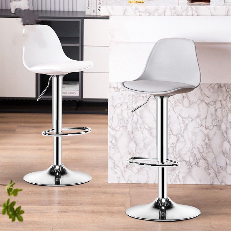 Contemporary Style Liftable Bar Stool Bucket Counter Bar Stool with Metal Legs Clearhalo 'Bar Furniture' 'Bar Stools' 'bar_stools' 'furn' 'furn_bar_stools' 'Furniture' 'furniture_bar_stools' 'Kitchen & Dining Furniture' 1200x1200_79aec665-2fbe-4293-97b2-4e8fddfec5e1