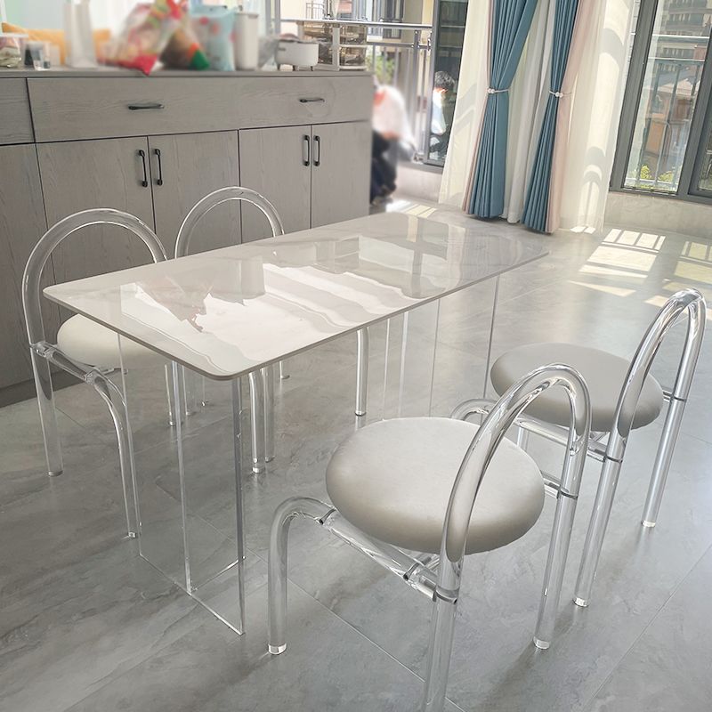 Minimalist 1/5/7 Pieces Dining Set with Cushion Chair and Double Pedestal Table Furniture Clearhalo 'Dining Room Sets' 'Dining Tables & Seating' 'dining_room_set' 'furn' 'furn_dining_room_set' 'Furniture' 'furniture_dining_room_set' 'Kitchen & Dining Furniture' 'kitchen&dining_furn' 'kitchen' 1200x1200_79b2464d-5039-4635-b8b0-efa57248164d