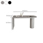 Mesa de bar de madera sintética, mesa de pub moderna con pedestal doble para uso en patio