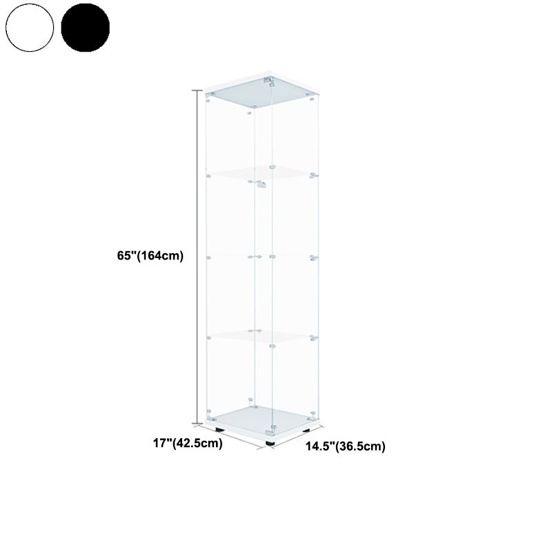 Modern Glass Cabinet Multi-shelf Display Buffet Cabinet with Door for Living Room Clearhalo 'Display & China Cabinets' 'display_china_cabinets' 'furn' 'furn_display_china_cabinets' 'Furniture' 'Kitchen & Dining Furniture' 1200x1200_79b48dd0-39a8-42a5-b6dc-76c9b82546b8
