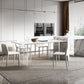 Contemporary Style Rectangle Table Set 1/4/5/6/8 Pieces Dining Set for Home Use