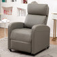 Contemporary Metal Frame Standard Recliner Solid Color Faux Leather Recliner Chair Clearhalo 'Chairs & Seating' 'furn' 'furn_recliners' 'Furniture' 'Living Room Furniture' 'Recliners' 1200x1200_79b7aab0-a78c-4513-9453-f258b5546a08