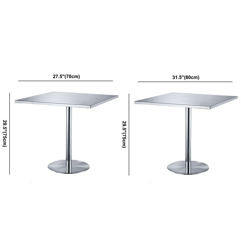 Industrial Style Stainless Steel Dining Table Square Table for Dinning Room Clearhalo ' dining_table' 'Dining Tables & Seating' 'Dining Tables' 'furn' 'furn_dining_table' 'Furniture' 'furniture_dining_table' 'Kitchen & Dining Furniture' 'kitchen&dining_furn' 'kitchen' 'kitchen_dining_table' 1200x1200_79b7e0fa-28c2-4dec-93ca-cbae87227e5b