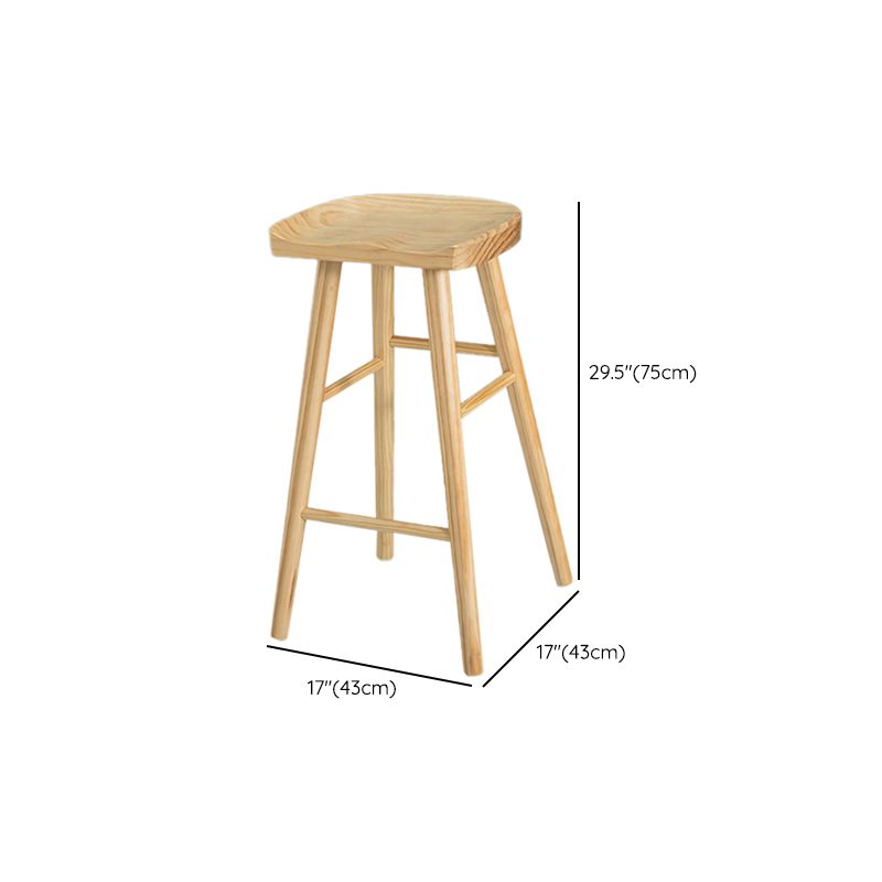 Contemporary Style Bar Table Set  1/2/3 Pieces Rectangle Bar Table with Wood Stools