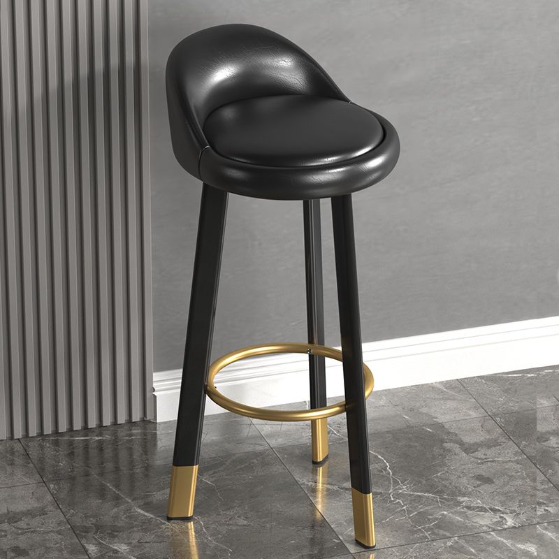 Modern Backrest Armless Counter Stool Steel Cashier Bar Stool with Cushion and Footrest Clearhalo 'Bar Furniture' 'Bar Stools' 'bar_stools' 'furn' 'furn_bar_stools' 'furniture_bar_stools' 'Kitchen & Dining Furniture' 'kitchen&dining_furn' 'kitchen' 'kitchen_furn' Furniture' 1200x1200_79b98258-1c20-4c3a-8d96-3f883478eb02