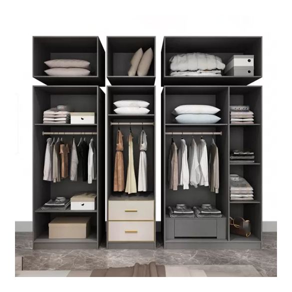 Wooden Wardrobe Cabinet with Soft Close Doors Hinged Wardrobe Armoire Clearhalo 'Armoires & Wardrobes' 'armoires_wardrobes' 'Bedroom Furniture' 'furn' 'furn_armoires_wardrobes' 'Furniture' 1200x1200_79bd328c-48b8-4633-843b-4fb8e0fab743