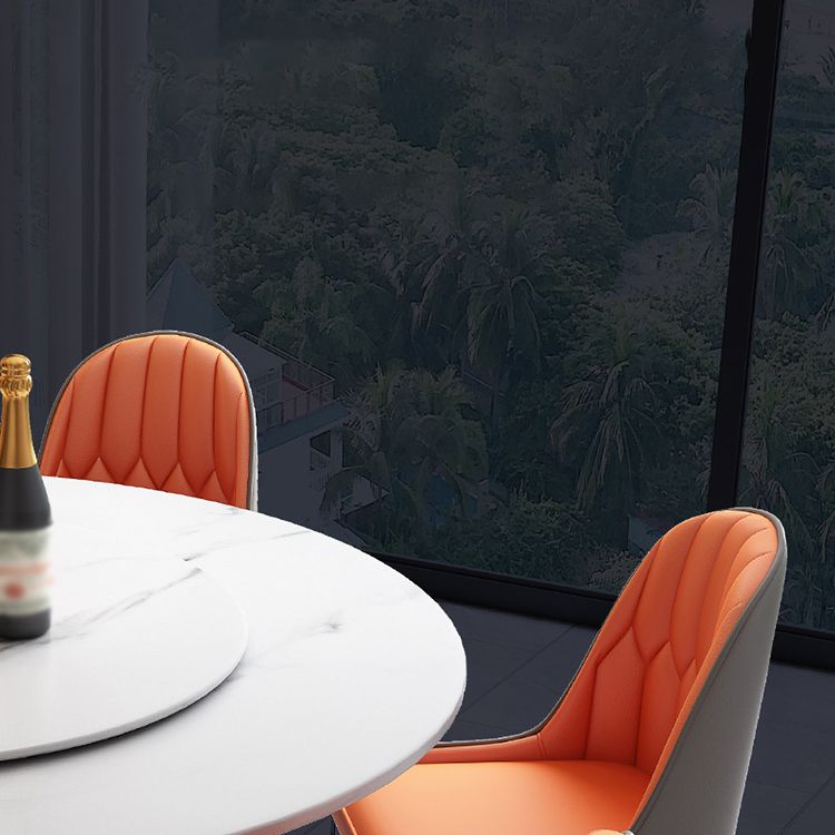 Modern 1/2/7 Pieces Dining Set Round Sintered Stone Dining Table for Dining Room Clearhalo 'Dining Room Sets' 'Dining Tables & Seating' 'dining_room_set' 'furn' 'furn_dining_room_set' 'Furniture' 'furniture_dining_room_set' 'Kitchen & Dining Furniture' 'kitchen&dining_furn' 'kitchen' 1200x1200_79bd96a0-f52a-46d2-8ff8-4b3db3c427d9