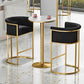 Glam Backrest Counter Stool Iron Household Bar Stool with Velvet Cushion and Pedal Clearhalo 'Bar Furniture' 'Bar Stools' 'bar_stools' 'furn' 'furn_bar_stools' 'furniture_bar_stools' 'Kitchen & Dining Furniture' 'kitchen&dining_furn' 'kitchen' 'kitchen_furn' Furniture' 1200x1200_79bd9f11-d1c1-4d67-81f2-026f5f6d0dea