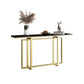 Mesa de consola resistente al marco de mármol glamour/rectángulo de metal para el hall