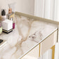 Beige Vanity Dressing Table Set Stool & Storage Drawers Vanity