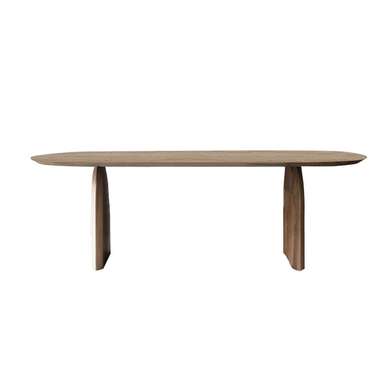 Oval Double Pedestal Modern Dining Table Fixed Table with Pinewood Clearhalo ' dining_table' 'Dining Tables & Seating' 'Dining Tables' 'furn' 'furn_dining_table' 'Furniture' 'furniture_dining_table' 'Kitchen & Dining Furniture' 'kitchen&dining_furn' 'kitchen' 'kitchen_dining_table' 1200x1200_79be433a-24a7-4fb2-be1a-467b9bfe9f20