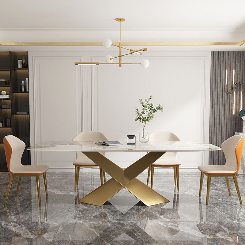 Glamourösster Set mit Lederstühlen 1