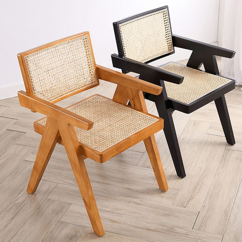 Traditional Wood Dining Chair Coffee Shop Cane Back Dining Chair with Arm Clearhalo ' kitchen&dining_furn' 'Dining Chairs' 'Dining Tables & Seating' 'dining_chair' 'furn' 'furn_dining_chair' 'Furniture' 'furniture_dining_chair' 'Kitchen & Dining Furniture' 'kitchen' 1200x1200_79bf1d58-ffb4-4395-9f8e-85da2c2e6b13