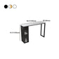 White Modern Style Table in Faux Marble and Metal with Shelf Bar Table Clearhalo 'Bar Furniture' 'Bar Tables' 'bar_tables' 'furn' 'furn_bar_tables' 'Furniture' 'furniture_bar_tables' 'Kitchen & Dining Furniture' 1200x1200_79c0d22d-1587-41d3-bb67-a9d5a4ae97e0