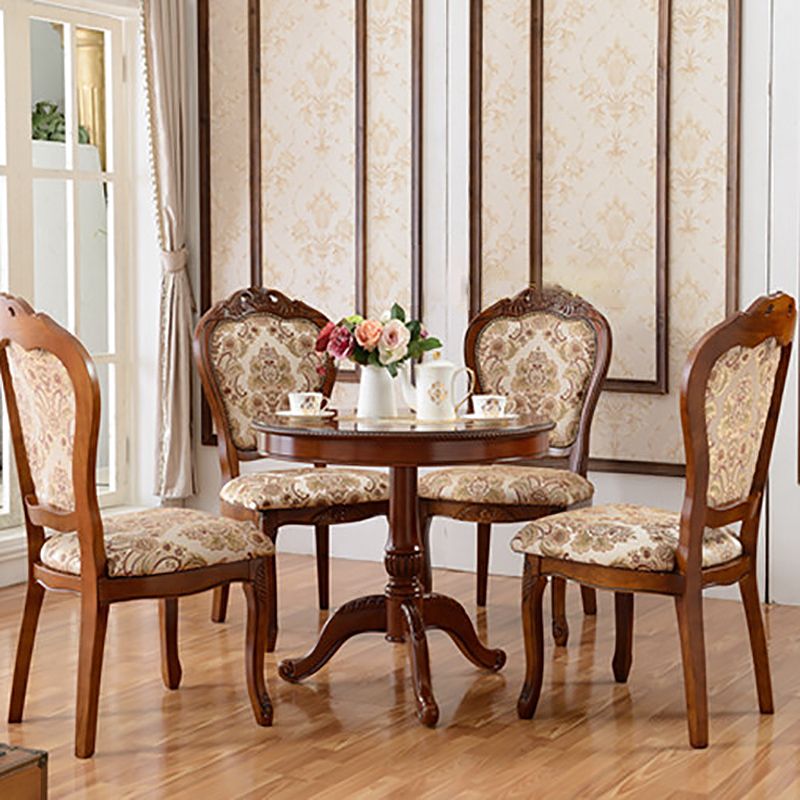 Scandinavian Pedestal Coffee Table Round Wooden Coffee Table for Living Room