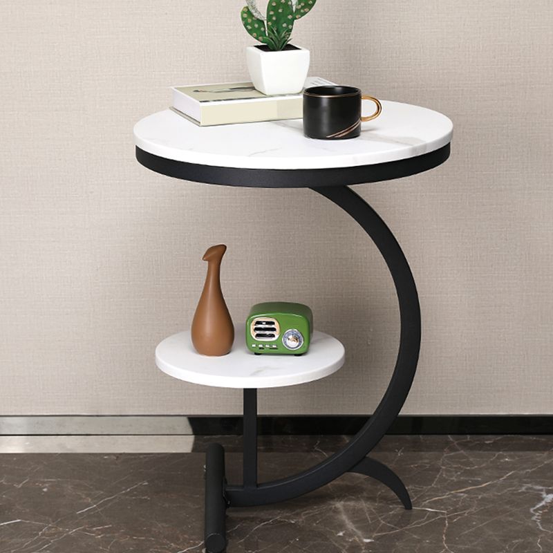 Mid-Century Round End Table,Abstract Solid Wood Gloss End Table C Side Table Clearhalo 'Coffee & Accent Tables' 'End & Side Tables' 'end_side_table' 'end_side_tables' 'furn' 'furn_end_side_tables' 'Furniture' 'furniture_end_side_table' 'Living Room Furniture' 1200x1200_79c2db98-ddae-46ac-ac81-92a40dcf063a