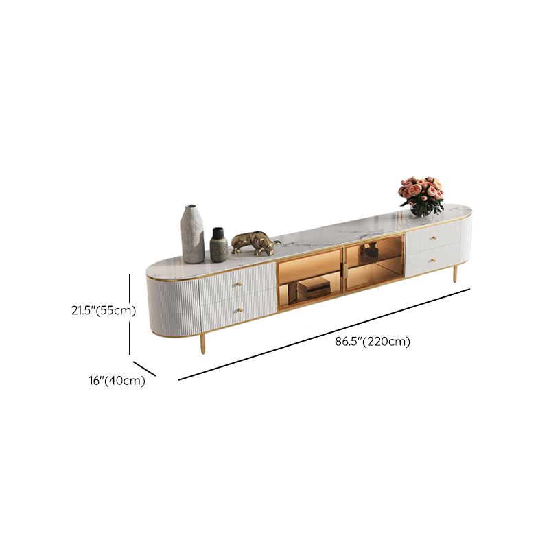 4 Drawers Glam TV Console Stone White Media Console with Doors Clearhalo 'furn' 'furn_tv_stands_entertainment_centers' 'Furniture' 'Living Room Furniture' 'TV Stands & Entertainment Centers' 'TV Stands & Media Storage Furniture' 'tv_stands_entertainment_centers' 1200x1200_79c33ab4-b763-47e4-b387-4bd8cad11daf