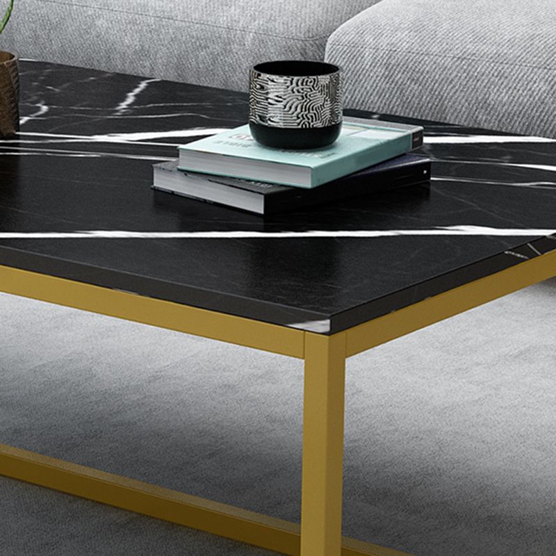 17.7" Tall Modern Steel Trestle Base Rectangular Wood Top Coffee Table Clearhalo 'Coffee & Accent Tables' 'Coffee Tables' 'coffee_tables' 'furn' 'furn_coffee_tables' 'Furniture' 'furniture_coffee_tables' 'Living Room Furniture' 1200x1200_79c36339-aa55-4219-b95a-059b62026ad8