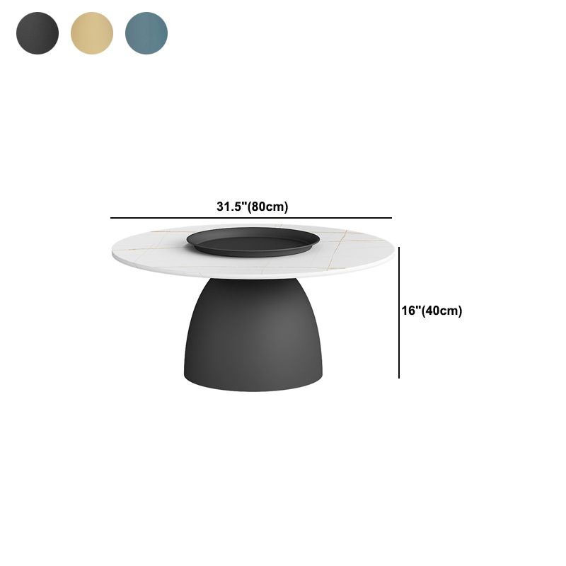 Table basse de fer moderne / pierre moderne du milieu du siècle Dia 23,6 "/31,5" table de cocktails