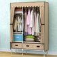 Contemporary Style Metal Wardrobe 3-drawer Wardrobe Closet for Bedroom