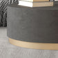 Mid-Century Modern Coffee Table Round Drum Coffee Table in Grey