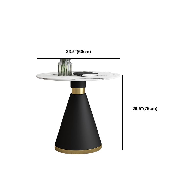 Modern Style Sintered Stone Dining Table Set Round 1/2/5 Pieces Dining Set for Home Use Clearhalo 'Dining Room Sets' 'Dining Tables & Seating' 'dining_room_set' 'furn' 'furn_dining_room_set' 'Furniture' 'Kitchen & Dining Furniture' 1200x1200_79c6dd19-8e7a-4192-844b-2722048ec74b