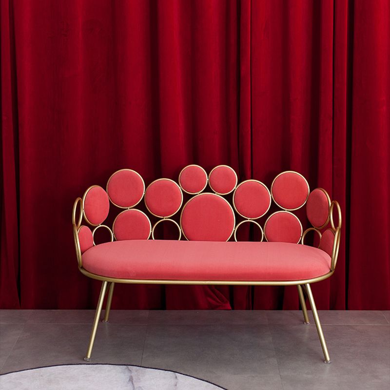 Modern Velvet 2-seat Sofa 31.49" H Sloped Arm Metal Frame Settee Clearhalo 'furn' 'furn_sofas' 'Furniture' 'Living Room Furniture' 'Sofa' 'sofas' 1200x1200_79c6ebe5-fc98-4fda-bbb2-5a61180b9e8e