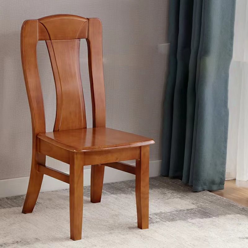 Rubber Wood Kitchen Dining Side Chair Contemporary Slat Back Side Chair Clearhalo 'Dining Chairs' 'Dining Tables & Seating' 'dining_chair' 'furn' 'furn_dining_chair' 'Furniture' 'Kitchen & Dining Furniture' 1200x1200_79c81de9-cea8-4554-81f9-494c9f4743c5
