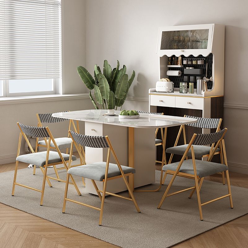 Forma rettangolare contemporanea set da tavolo da pranzo 1/3/5 pezzi